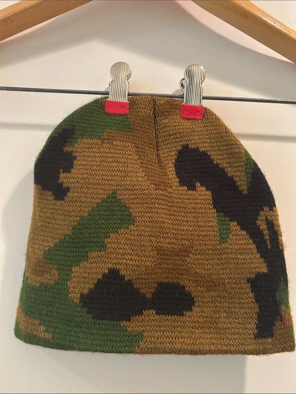NY Giants camouflage Kids Camo Beanie Green/Brown knit hat embroidered Logo OS